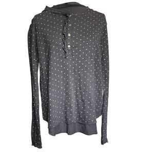 Lucky Brand Size Large gray print Women Top long-sleeve Los Angeles CA
